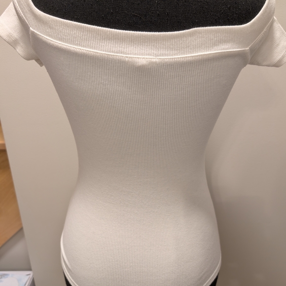 Ardene White Ribbed Top - Picture 3 of 5